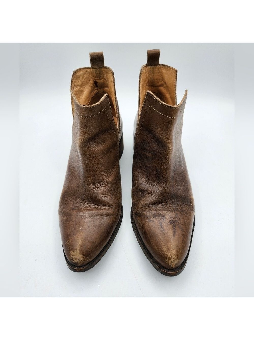 Diba Women's Brown Leather Ankle Booties Sz 8